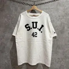 新品未使用 Champion チャンピオン カレッジスタイル ロゴ Tシャツ