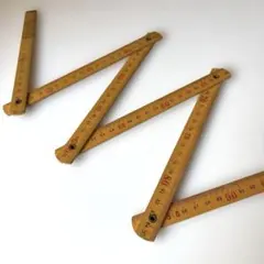 木製折りたたみ定規 100cm 昭和レトロ　古道具