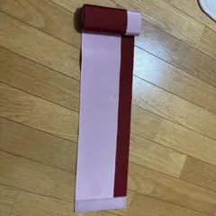 赤とピンクのストライプ 半幅帯