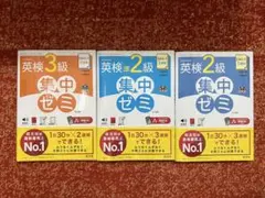 英検3級 準2級 2級 集中ゼミ 3冊セットのサムネイル