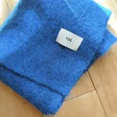 egg 青 ニット マフラー フリーサイズ