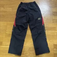 ミズノ ブレスサーモ ウォーマーパンツ M 黒×赤×金