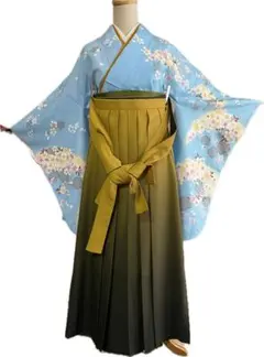 キャサリンコテージ★袴セット 150 髪飾り付き★卒業式 鶴柄 水色 ベージュ キャサリンコテージ☆袴セット 150 髪飾り付き☆卒業式 鶴柄 水色