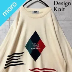 No.106 VINTAGE ニット セーター 総柄 フロントデザイン ダイヤ柄