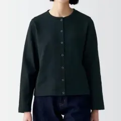 無印良品 太番手天竺編みカーディガン Lサイズ ブラック