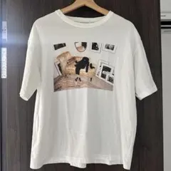 BONJOUR RECORDフォトプリント Tシャツ ホワイト