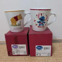 Disney ラインマグ 2点セット プーさん スティッチ