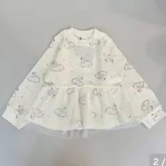 95 白鳥 コトリ ワッフル 長袖 Tシャツ カットソー バースデイ チュール