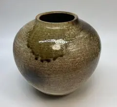 信楽焼　三彩作　花瓶