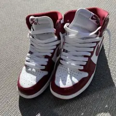 【箱無し】Nike 赤白 ハイカットスニーカー エアジョーダン