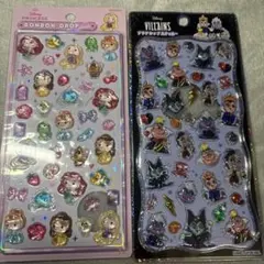 ボンボンドロップシール正規品　ディズニープリンセス＆ヴィランズ シールセット