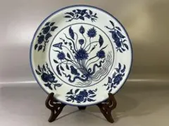 藍柿右衛門】孔雀桐散文中皿 1670〜80年代 完品 - メルカリ