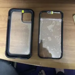iPhone12用 保護ケース ブラック 2点セット