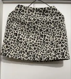 ヒョウ柄 グレー 白 レオパード タイトスカート ミニスカート ONE WAY