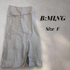 【美品】B:MING 麻ロングスカート　サイズFのサムネイル