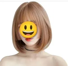 フルウィッグ、ボブ、金髪