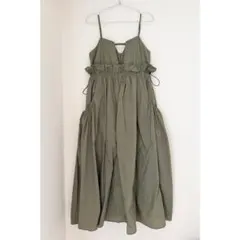 w closet ウエストドロストBIGポケットワンピース ロングワンピース