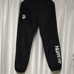Number 黒色 ロゴ入り パンツ 140サイズ裏起毛