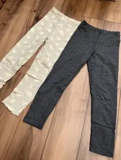 ユニクロ 130㎝ヘリンボーン柄 レギンス、バースデー135㎝　うさぎ柄