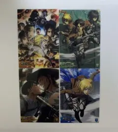 進撃の巨人 カード セット リヴァイ兵長 エレン ミカサ アルミン クリアカード