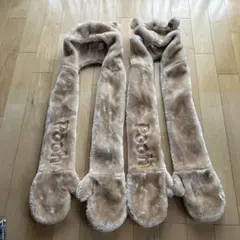 ディズニー　プーさん　手袋付き帽子　2個セット