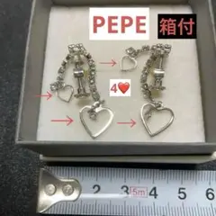 PePe ハート　シルバー色 ピアス　アクセサリーのサムネイル