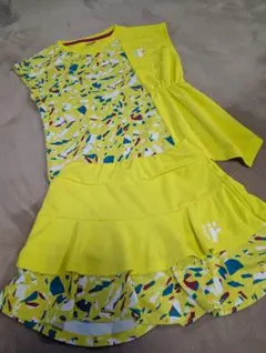 röche テニスウェア XS イエロー・マルチカラーセットアップ