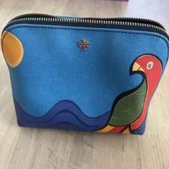 Tory Burch カラフルな鳥デザインポーチ