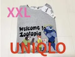 ●新品タグ付き●ユニクロ・ズートピア●スウェットトレーナー●グレー・XXL