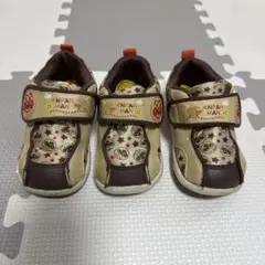 アンパンマン ベビーシューズ 14.5cm ベージュ 茶色 男の子 女の子靴