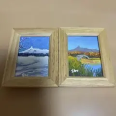 堀井文雄 油絵 海・山2点セット - メルカリ