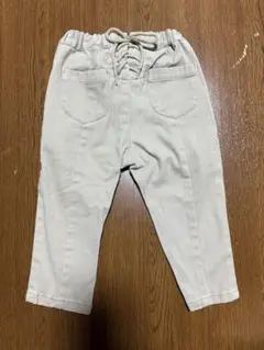 アプレレクール 90cm 秋冬生地 ベージュ ウエストゴム パンツバックリボン