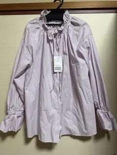 タイプライターフリルカラーブラウス