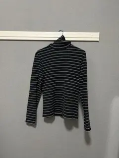 GAP ボーダー タートルネック 長袖カットソー