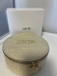 未使用dior ディオール バニティケース ラウンドポーチ ゴールド ノベルティ
