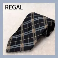 REGAL ネイビー チェック柄 ネクタイ