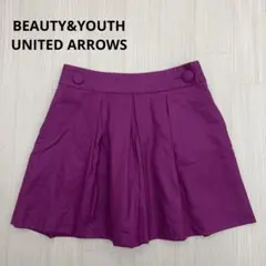◆ BEAUTY&YOUTH キュロット ショートパンツ ボルドー Sのサムネイル