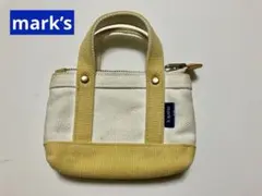 mark's キャンバス ポーチ （オフホワイト/イエロー）