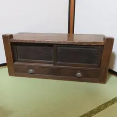 明治44年 時代和箪笥 ローボード テレビ台 W78 置き床 飾棚 骨董 古家具