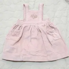 JAMIEKAY ピンク コーデュロイ ジャンバースカート 1y