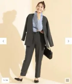 美品★anyFAM エニィファム 【web限定】ノーカラージャケット