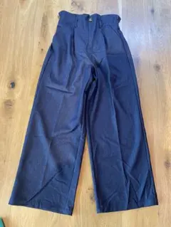 ダークブルーワイドパンツ ハイウエスト