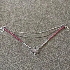 キラキラ帯留め　ピンク系　ハート　ギャル　姫
