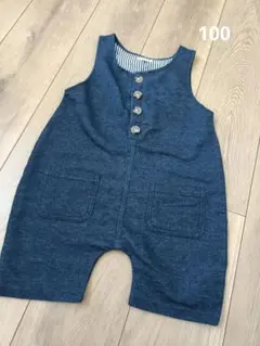 オーバーオール サロペット デニム風 100cm