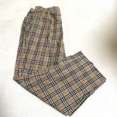 バーバリー ノバチェック スラックス パンツ　ベージュ 15号　大きいサイズ