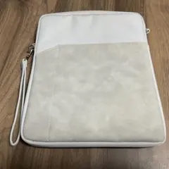 ホワイト iPadケース 合成皮革