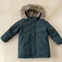 ユニクロ ウォームパデットコート 110 ダウンジャケット　オリーブグリーン