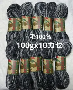 毛糸 毛100％ 極太 パピー アフリカン AFRICAN 100gx10カセ