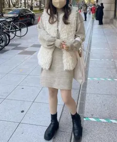 mystic メランジニットセットアップ