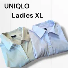 UNIQLO*レディース七分袖シャツ 2枚セット（薄紫＆グレー）
